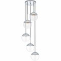 Cling Eclipse 5 Lights Pendant Ceiling Light with Clear Glass Chrome CL2961431
